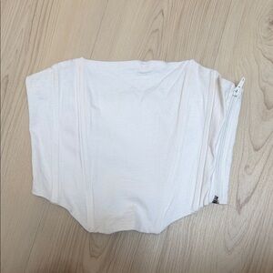 Zara White Corset Bandeau Strapless Top